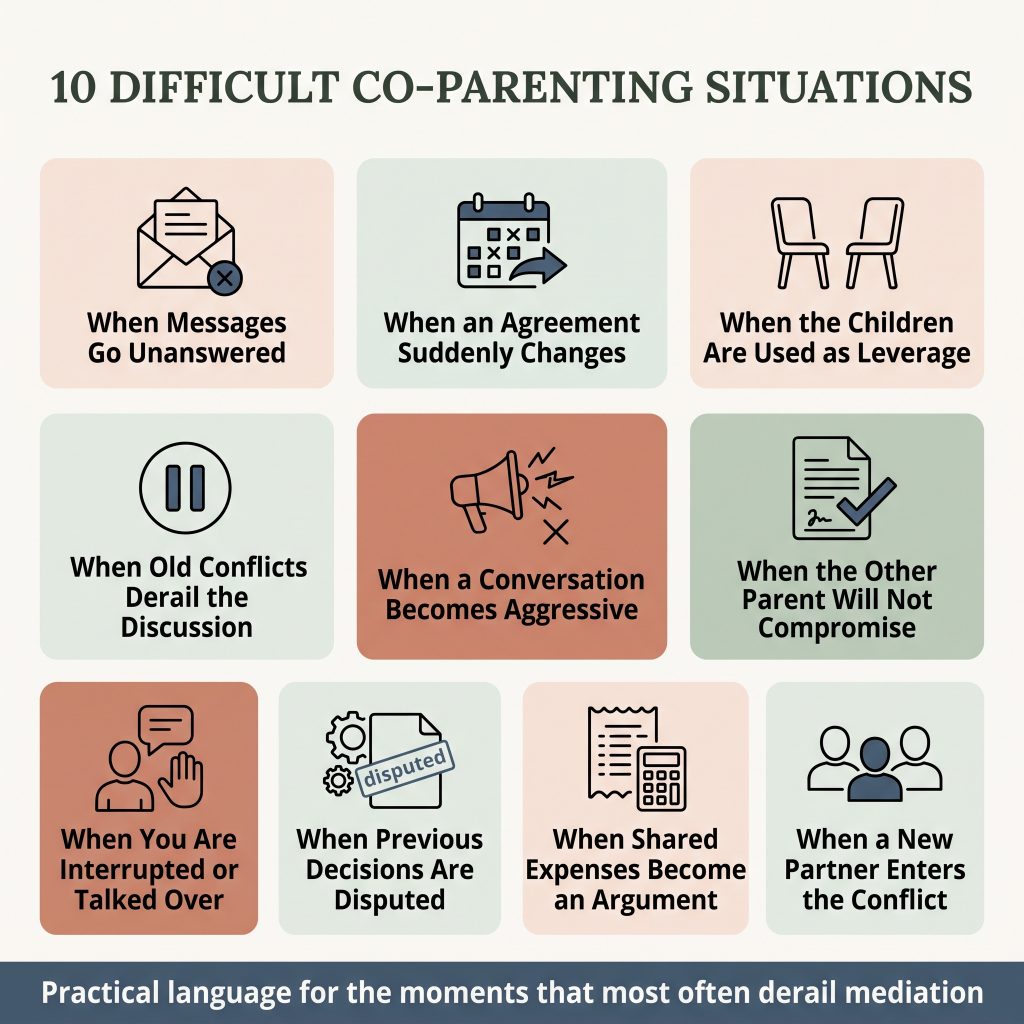 Practical support for ten difficult co-parenting situations
